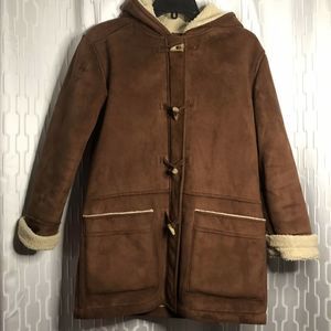 Ralph Lauren Micro Suede Sherpa Lined Coat -SZ S